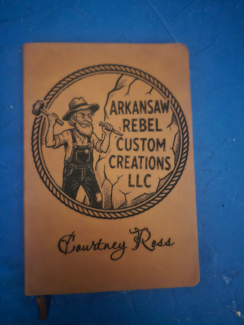 Custom designed pleather journal